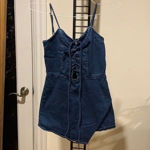 denim romper